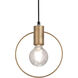 Vasto 8 inch Gold Pendant Ceiling Light